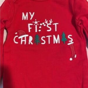 Red 'My First Christmas' Onesie